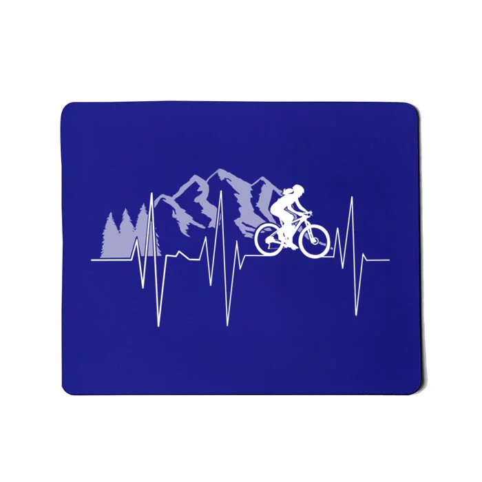 Heartbeat Mountain Biking Cyclist Funny Gift Gift Mousepad