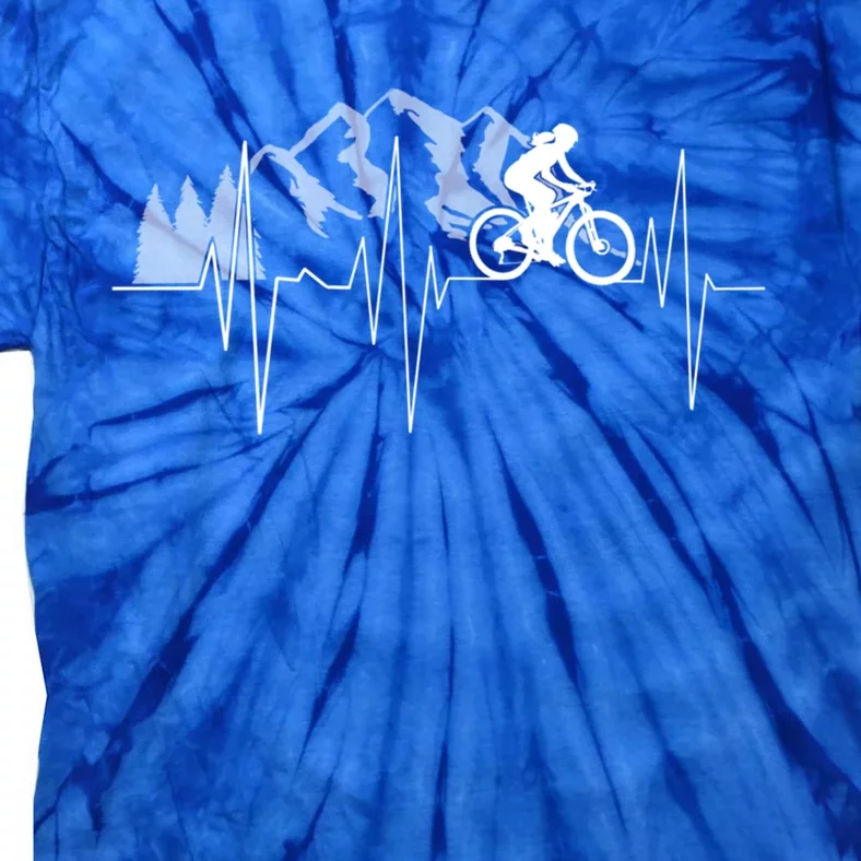 Heartbeat Mountain Biking Cyclist Funny Gift Gift Tie-Dye T-Shirt