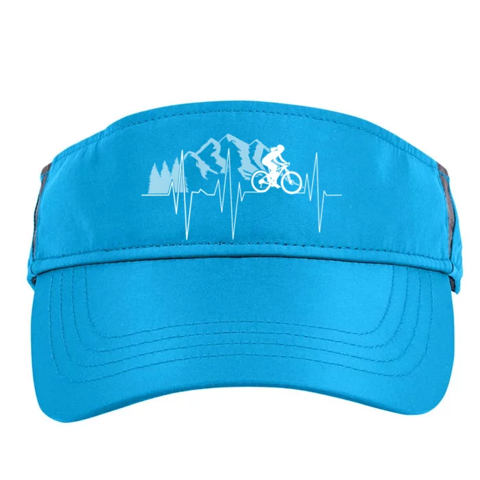 Heartbeat Mountain Biking Cyclist Funny Gift Gift Adult Drive Performance Visor