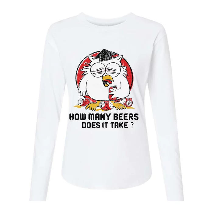 How Many Beers Does It Take Womens Cotton Relaxed Long Sleeve T-Shirt