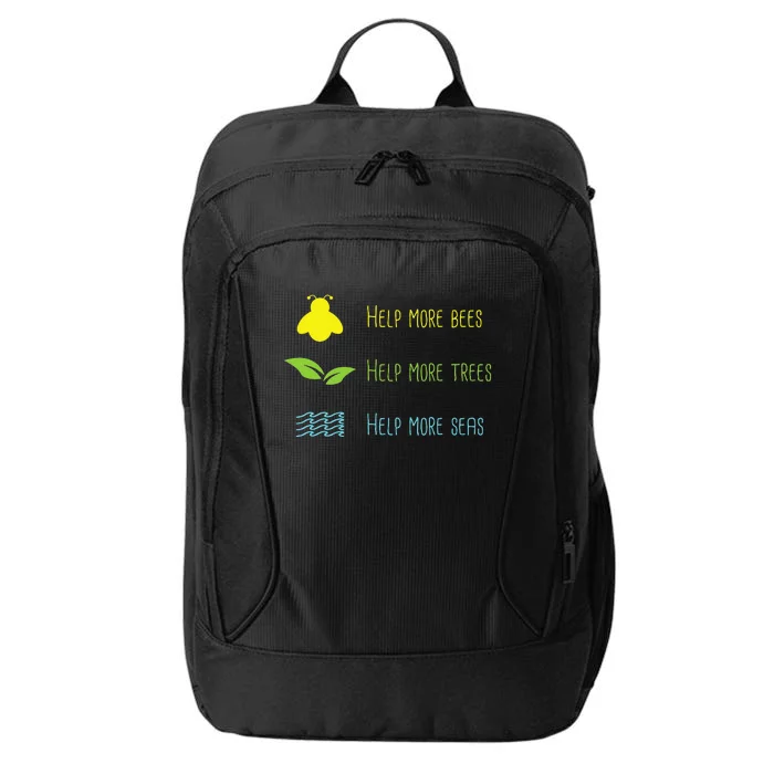 Help More Bees Plant More Tree Clean The Seas Gifts City Backpack