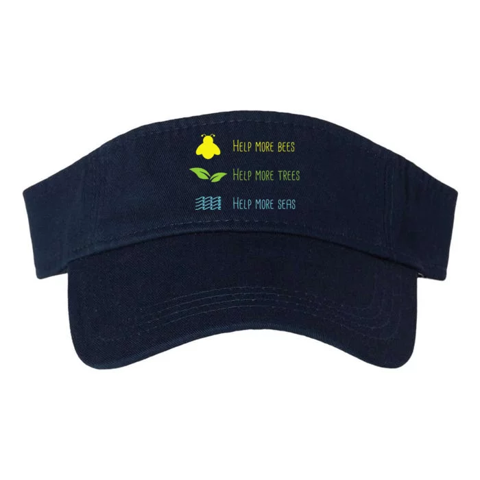 Help More Bees Plant More Tree Clean The Seas Gifts Valucap Bio-Washed Visor