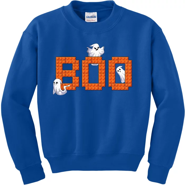 Halloween Master Builder Boo Ghost Building Blocks Bricks Kids Sweatshirt