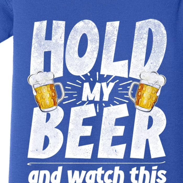 Hold My Beer And Watch This Funny Beer Ing Cool Gift Baby Bodysuit