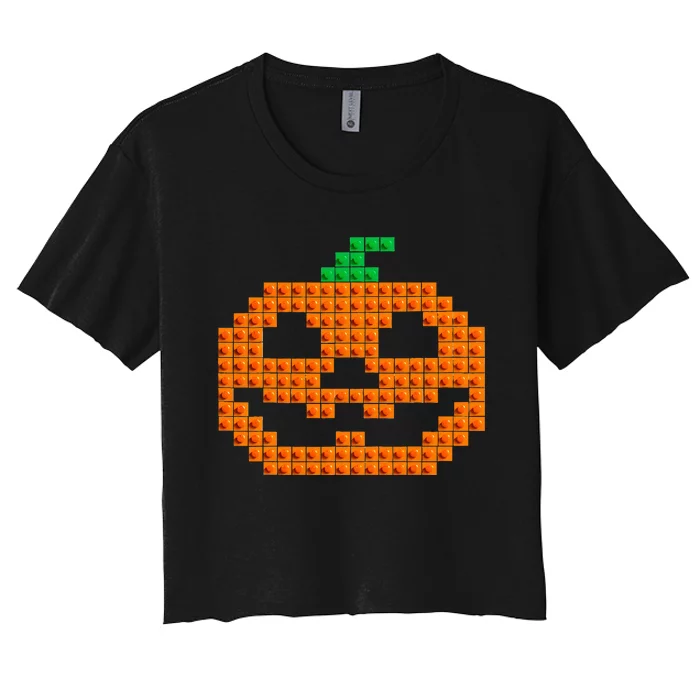 Halloween Master Builder Pumpkin Women's Crop Top Tee