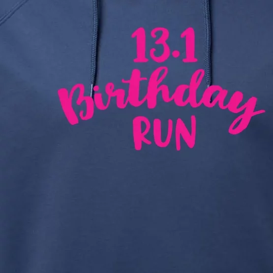 Half Marathon Birthday Runner Gift Running Performance Fleece Hoodie