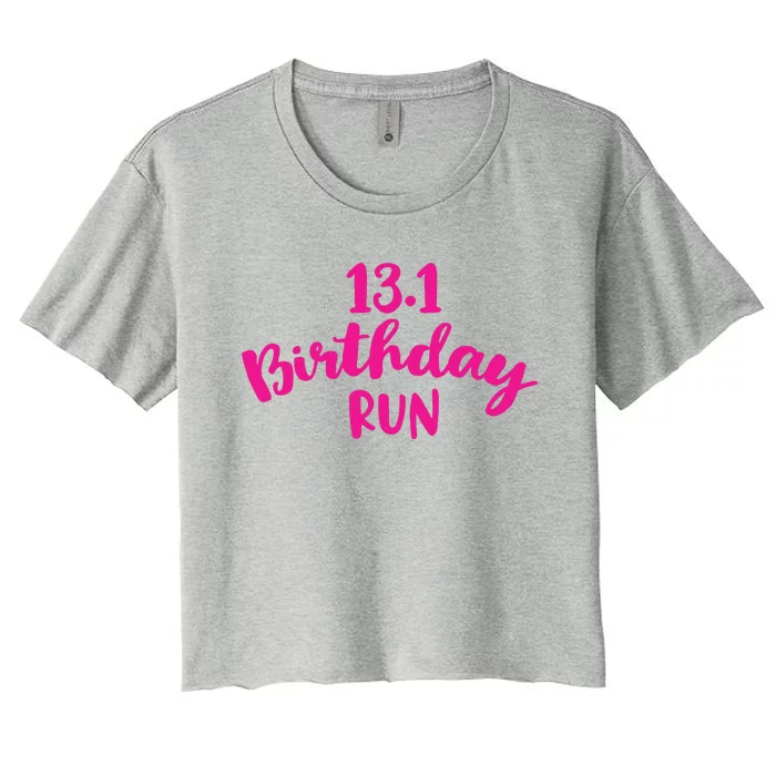 Half Marathon Birthday Runner Gift Running Women's Crop Top Tee