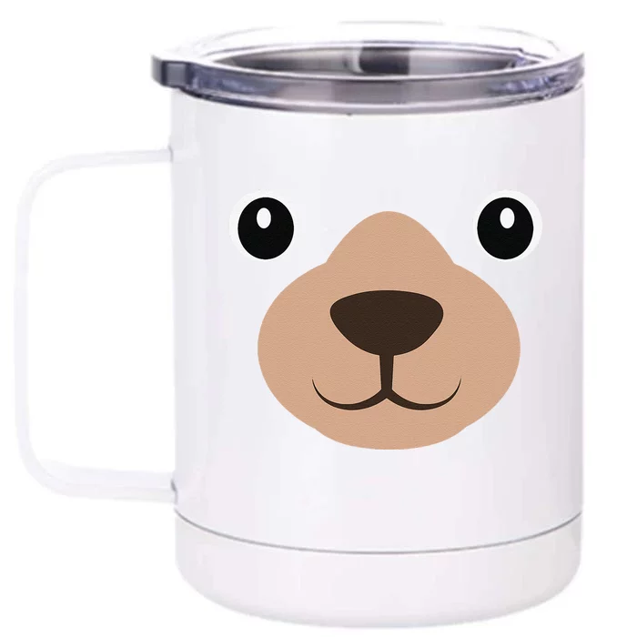 Halloween MAMA Bear Face Costume Bear Face Costume Front & Back 12oz Stainless Steel Tumbler Cup