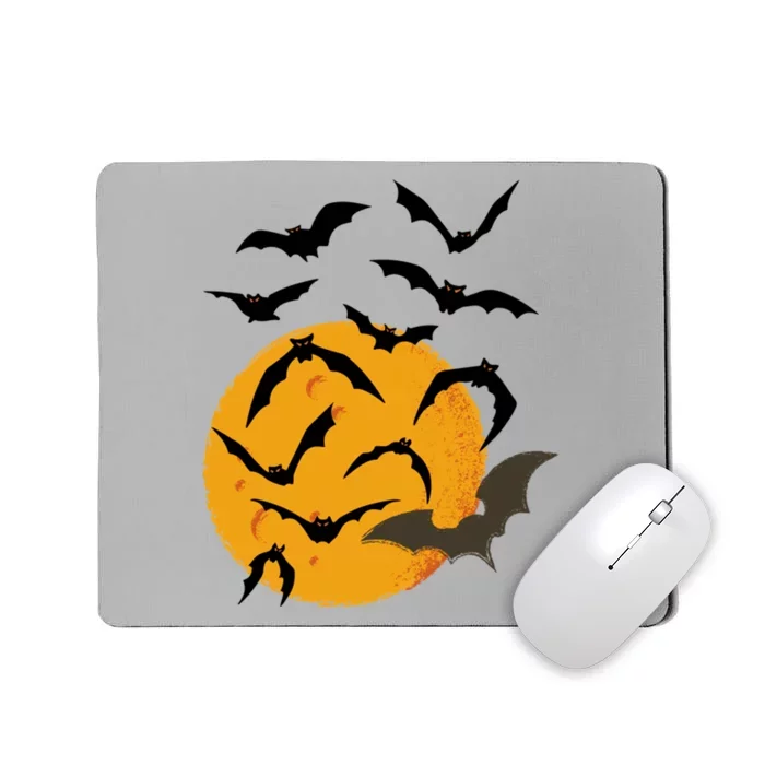 Halloween Moon Bats Mousepad