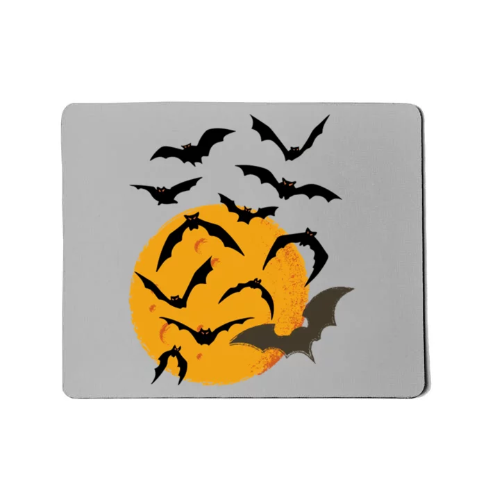 Halloween Moon Bats Mousepad