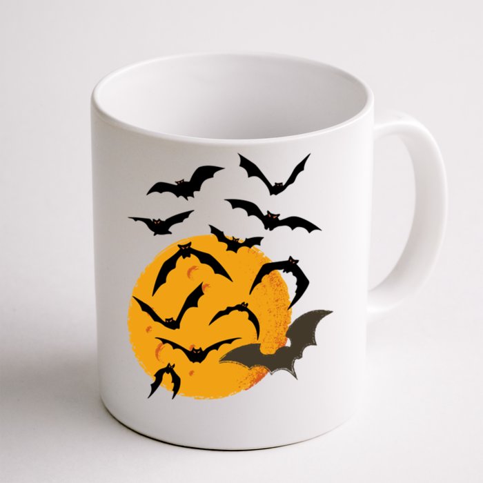 Halloween Moon Bats Front & Back Coffee Mug