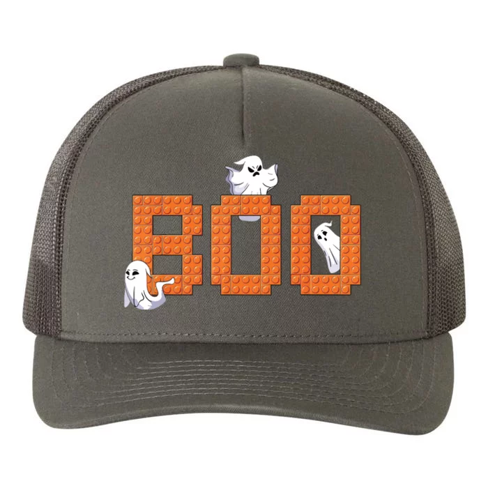 Halloween Master Builder Boo Ghost Building Blocks Bricks Yupoong Adult 5-Panel Trucker Hat