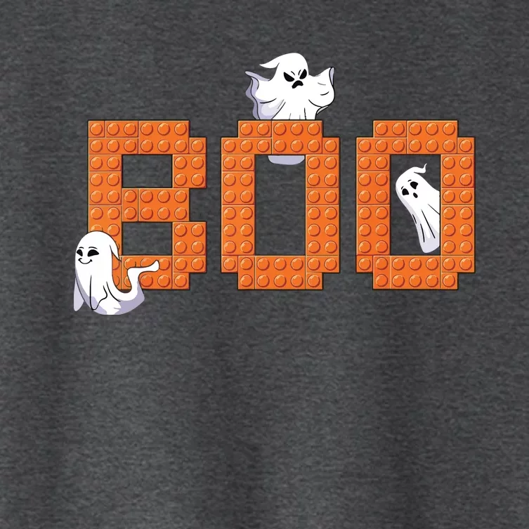 Halloween Master Builder Boo Ghost Building Blocks Bricks Women's Crop Top Tee