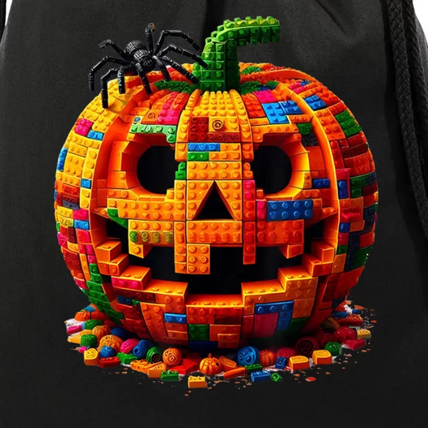 Halloween Master Builder Pumpkin Drawstring Bag