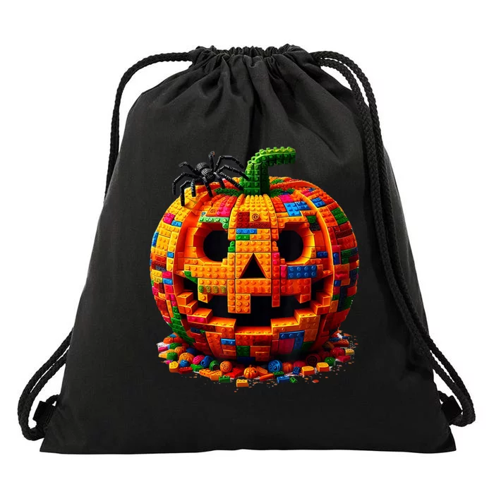 Halloween Master Builder Pumpkin Drawstring Bag