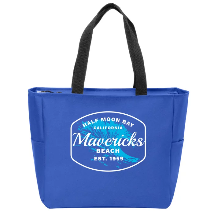 Half Moon Bay Mavericks Beach Surfing Gift Travel Gift Zip Tote Bag