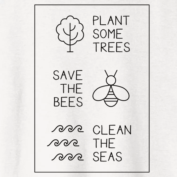 Help More Bees Plant More Trees Clean The Seas Gift Women's Crop Top Tee