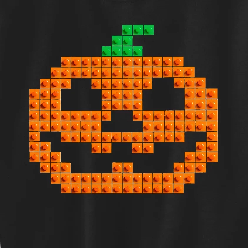 Halloween Master Builder Pumpkin Brick Building Block Kids Sweatshirt