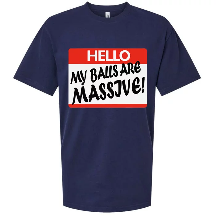 Hello My Balls Are Massive Sueded Cloud Jersey T-Shirt