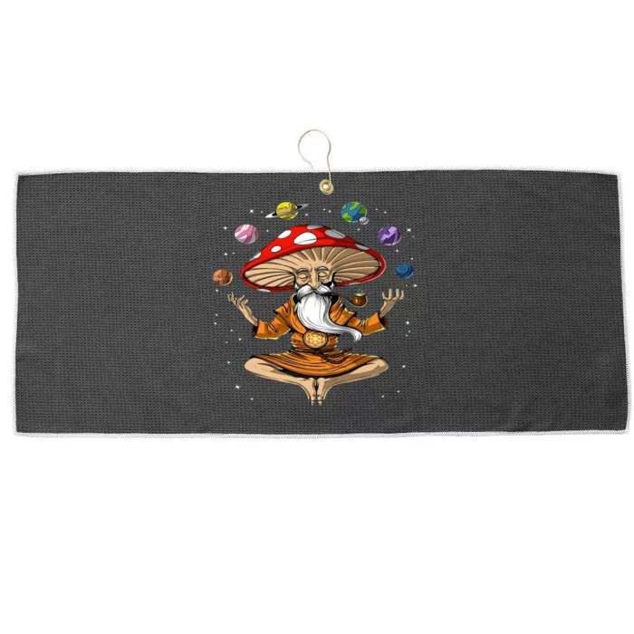 Hippie Mushroom Buddha Large Microfiber Waffle Golf Towel