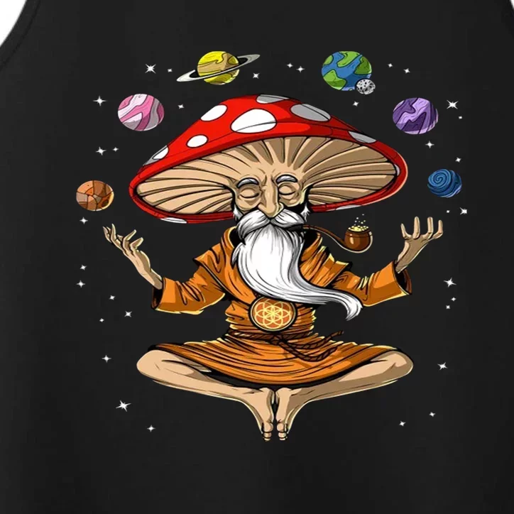 Hippie Mushroom Buddha Performance Tank