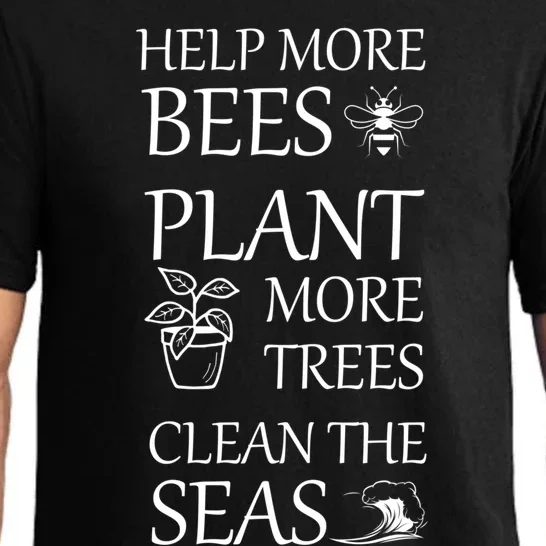 Help More Bees Plant More Trees Clean The Seas Beekeeper Gift Pajama Set