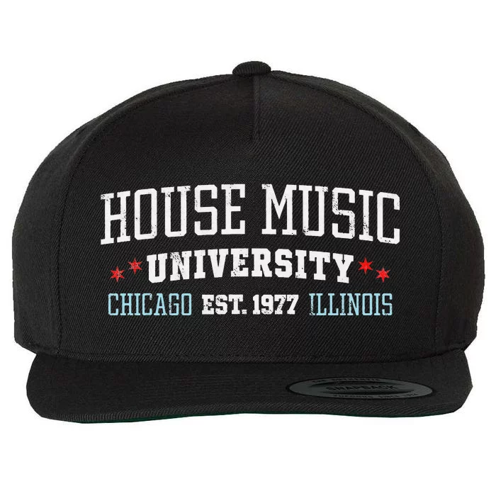 House Music Chicago House Music DJ EDM Wool Snapback Cap