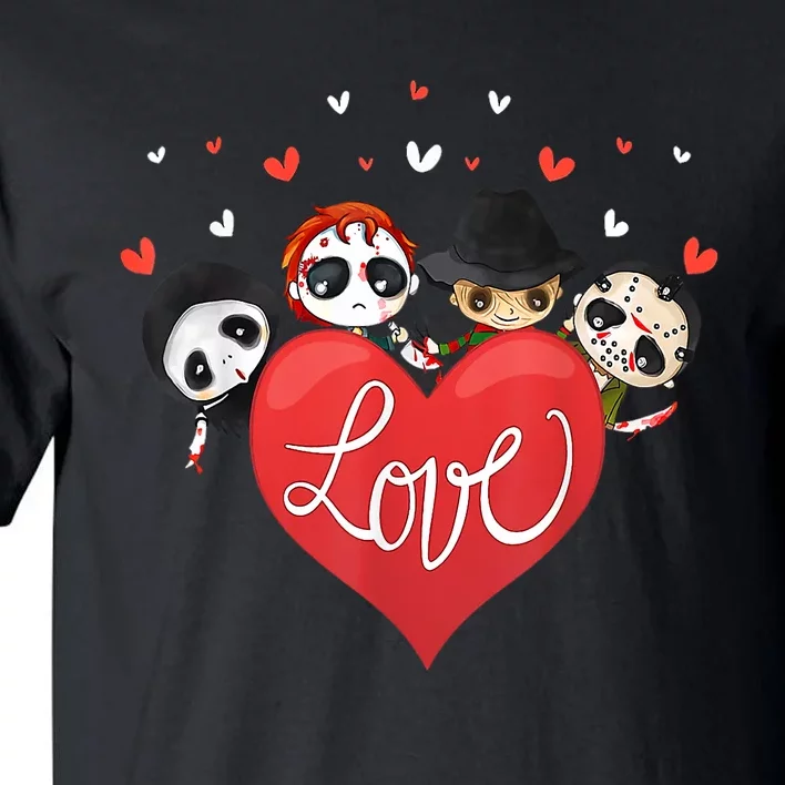 Horror Movie Character Chibi With Heart Love Tall T-Shirt