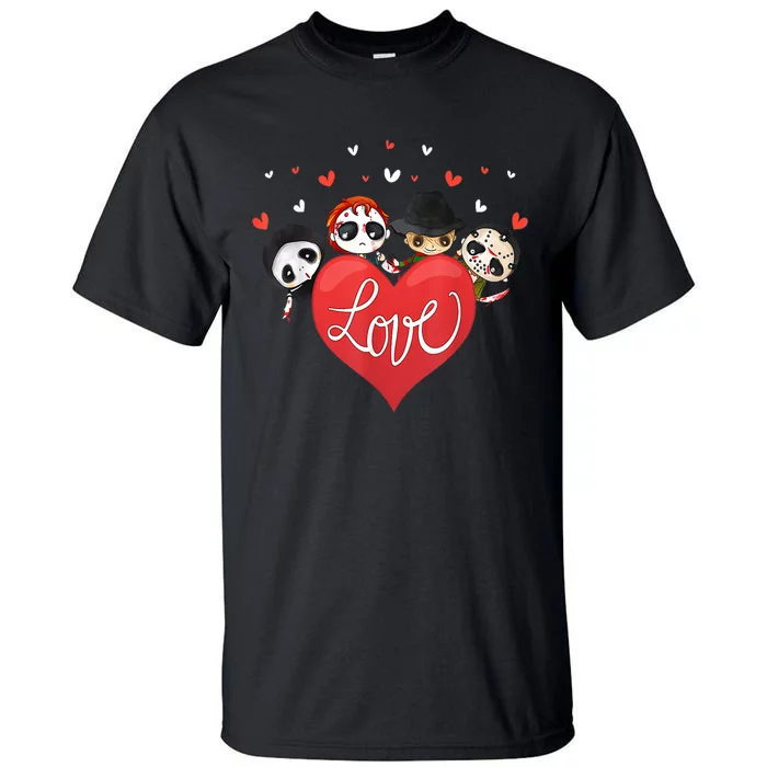 Horror Movie Character Chibi With Heart Love Tall T-Shirt