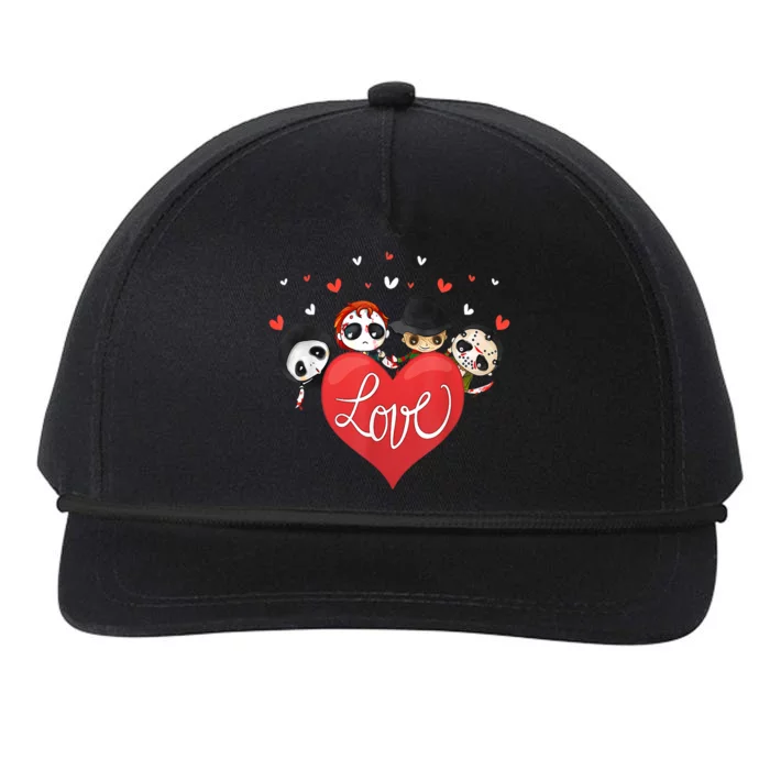 Horror Movie Character Chibi With Heart Love Snapback Five-Panel Rope Hat