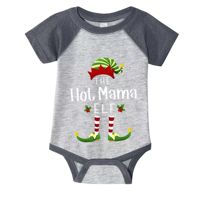 Hot Mama Christmas Elf Matching Pajama XMas Party Infant Baby Jersey Bodysuit