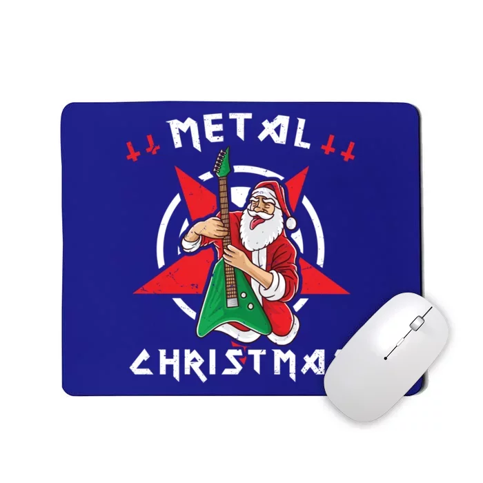 Heavy Metal Christmas Sleigher Hail Santa Claus Rock Music Gift Mousepad