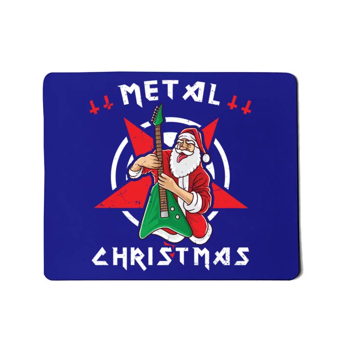 Heavy Metal Christmas Sleigher Hail Santa Claus Rock Music Gift Mousepad