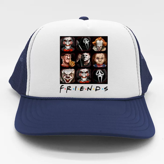 Horror Movie Characters Scary Halloween Trucker Hat