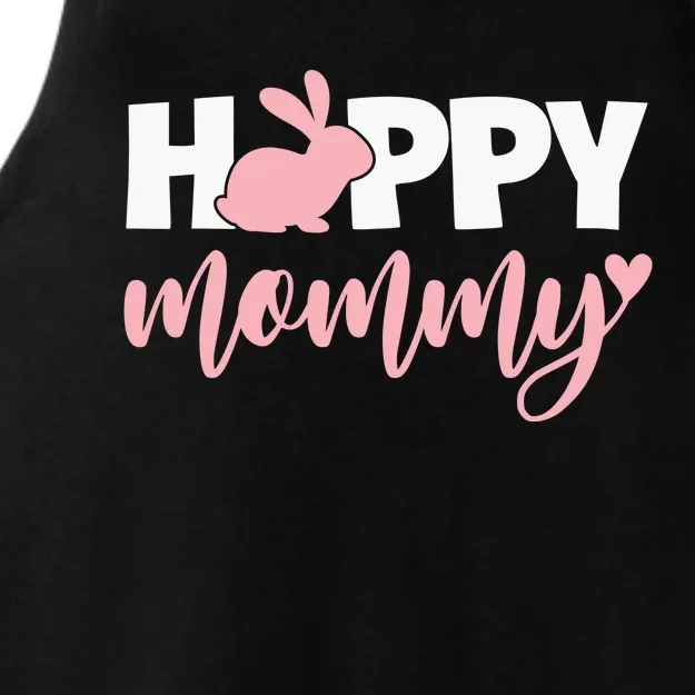 Happy Mommy Cute Bunny Ladies Tri-Blend Wicking Tank