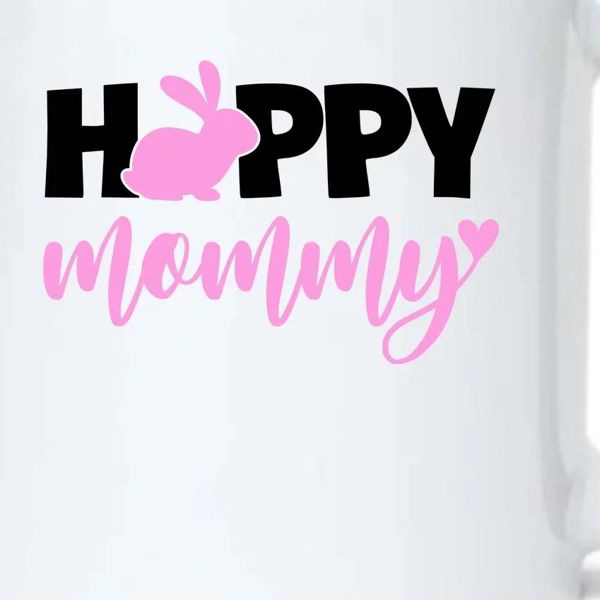 Happy Mommy Cute Bunny Black Color Changing Mug