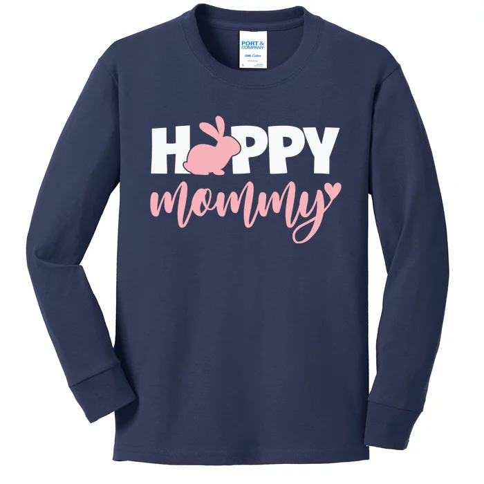 Happy Mommy Cute Bunny Kids Long Sleeve Shirt