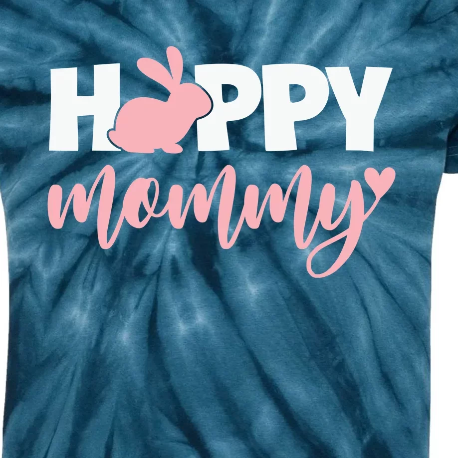 Happy Mommy Cute Bunny Kids Tie-Dye T-Shirt