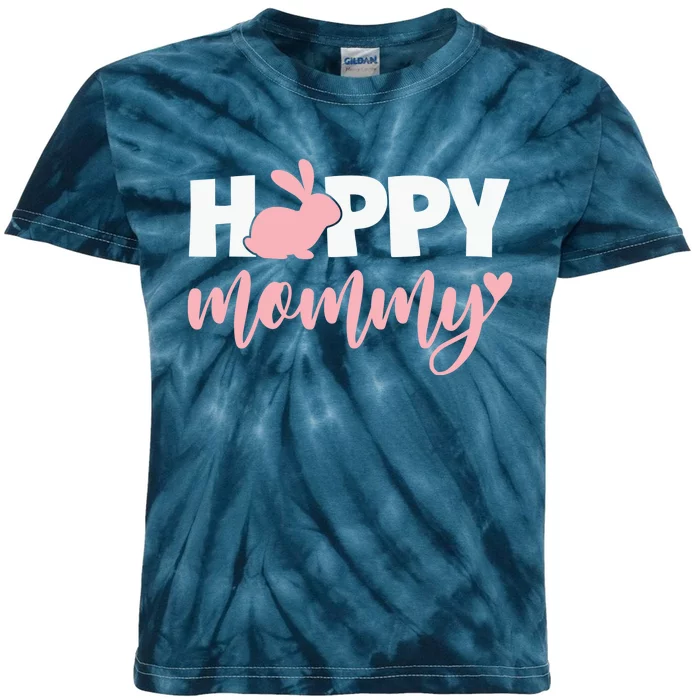 Happy Mommy Cute Bunny Kids Tie-Dye T-Shirt