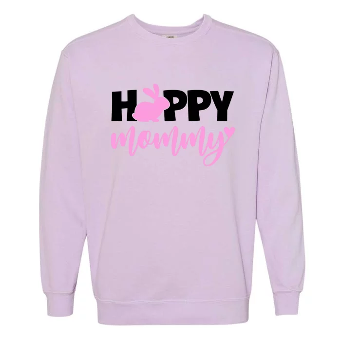 Happy Mommy Cute Bunny Garment-Dyed Sweatshirt