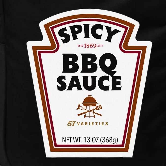 Halloween Matching Costume Spicy Bbq Sauce Bottle Label Impact Tech Backpack