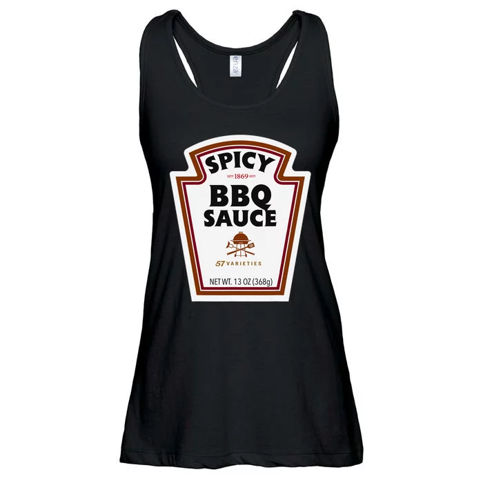 Halloween Matching Costume Spicy Bbq Sauce Bottle Label Ladies Essential Flowy Tank