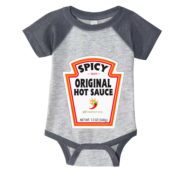 Halloween Matching Costume Spicy Chili Sauce Bottle Label Infant Baby Jersey Bodysuit