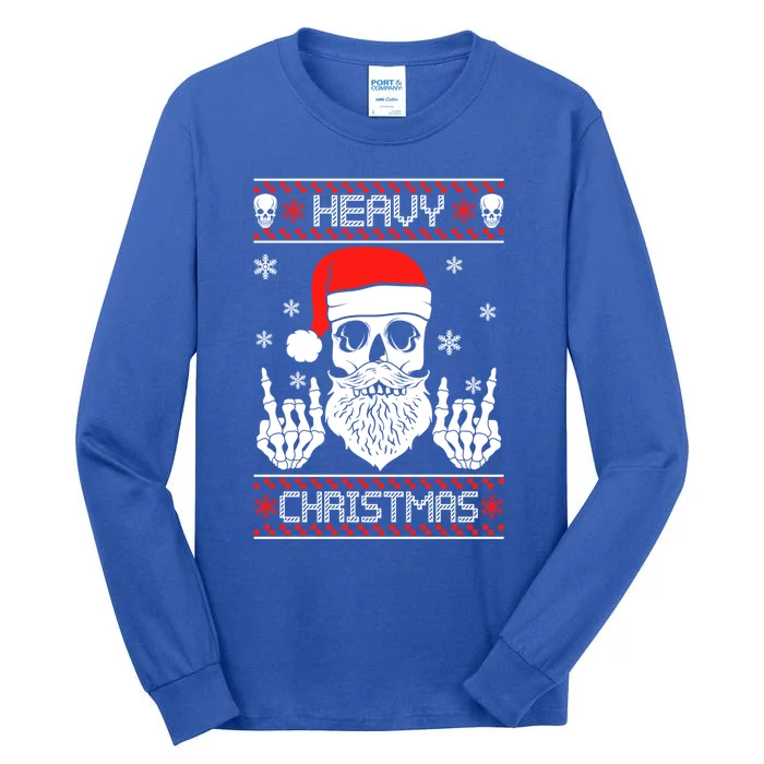 Heavy Metal Christmas 2020 Ugly Christmas Cool Gift Tall Long Sleeve T-Shirt