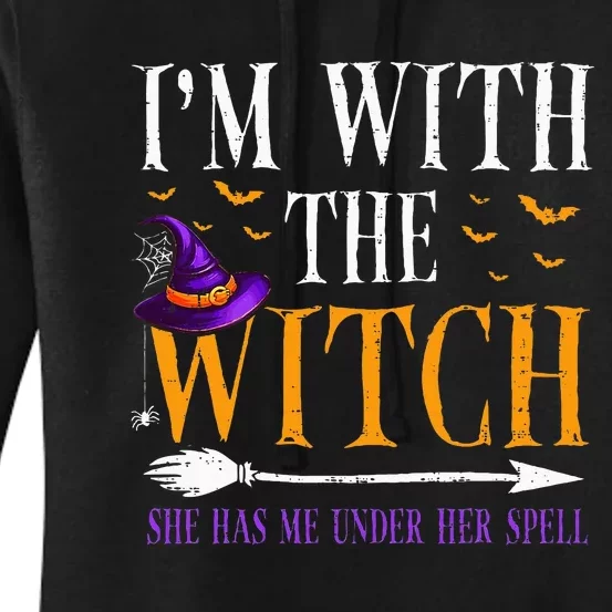 Halloween Matching Couples Costume IM With The Witch Women's Pullover Hoodie