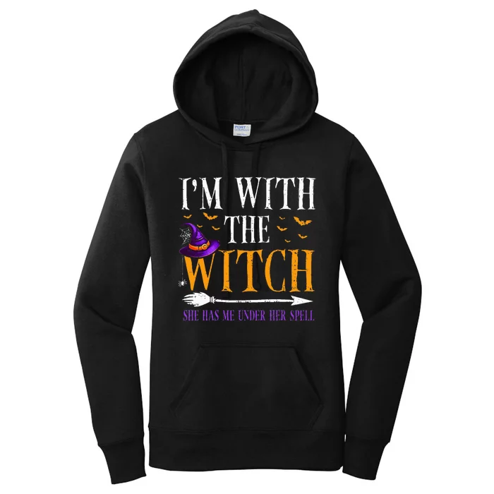 Halloween Matching Couples Costume IM With The Witch Women's Pullover Hoodie