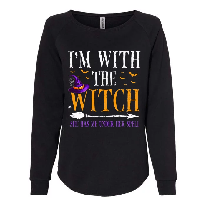 Halloween Matching Couples Costume IM With The Witch Womens California Wash Sweatshirt