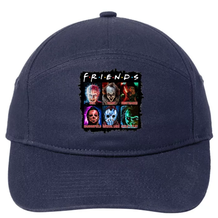 Horror Movie Character Halloween Friends Horror Fan Gift 7-Panel Snapback Hat