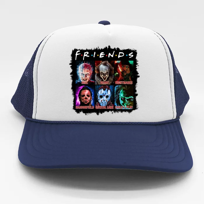 Horror Movie Character Halloween Friends Horror Fan Gift Trucker Hat