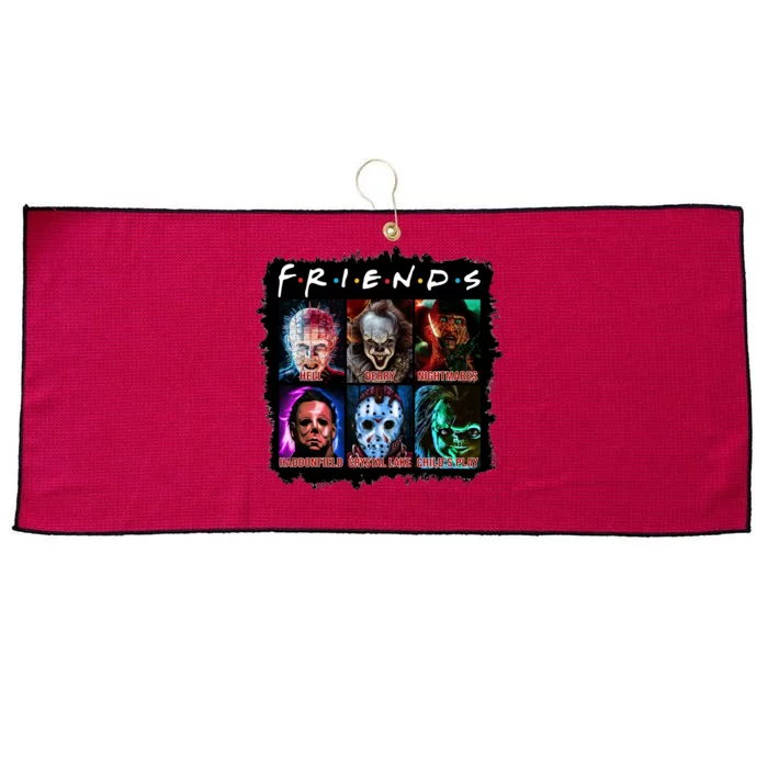 Horror Movie Character Halloween Friends Horror Fan Gift Large Microfiber Waffle Golf Towel